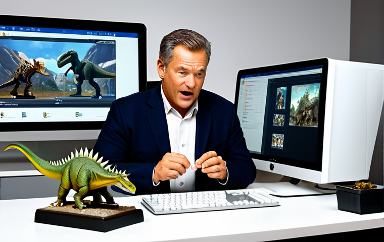 A focused adult collector, fully clothed in modest professional attire, intently browsing a high-end computer screen displaying a rare "Dino Mecard" limited edition figurine on an online marketplace. The setting is a clean, modern home office with a well-organized display case in the background showcasing other collectible figures. The collector's expression shows excitement and concentration. Soft, professional lighting. Perfect anatomy, correct proportions, well-formed hands, natural pose. Safe for work, appropriate content, fully clothed, professional, family-friendly, high-quality, ultra-detailed.