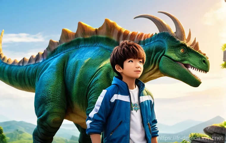 공룡메카드 캐릭터의 성향 분석 - **Prompt 1: Na-yong and Alkyon, Ready for Adventure**
    "An energetic, optimistic young boy named ...